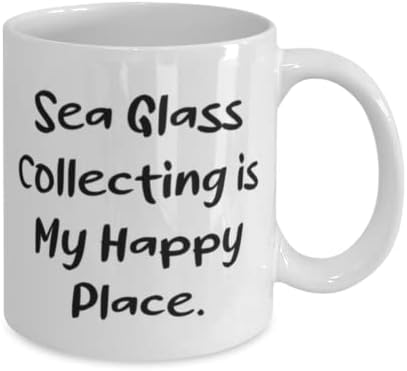 זכוכית ים מבריקה אוספת 11 Oz 15oz ספל, זכוכית ים, מתנות לחברים, נוכחות מחברים, כוס לאיסוף זכוכית ים, זכוכית