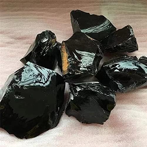 LEEVON 1PC טבעי אמיתי גולמי גולמי מחוספס שחור שחור קוורץ דגימה קריסטל אבן יואנין