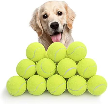 כדורי טניס ווקיומי למשחק חיות מחמד, כדורי טניס אילוף כלבים בגודל 2 אינץ 'לכלבים קטנים ובינוניים,