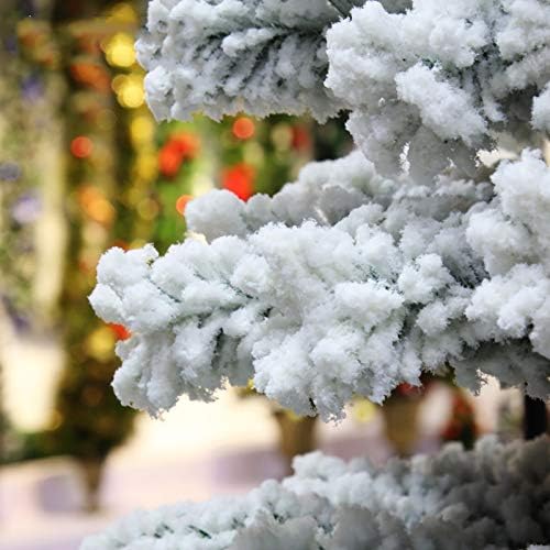 Dulplay 6.8ft חג נוהר עץ חג המולד מלאכותי שלג, עם 1038 טיפים עמדת מתכת אשוחית עץ חג המולד לקישוט מקורה מסורתי