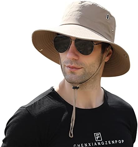 כובע דיג רחב שופע לגברים upf 50+ טיולי ספארי כובע שמש אריזת מים אטומה אטומה חוף כובע כובע כובע לגברים