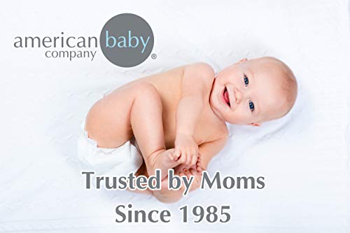 חברת תינוקות אמריקאית 15 על 33 סדין עריסה מצויד, סריג ג' רזי כותנה טבעית, ורוד ולבן, רך לנשימה,