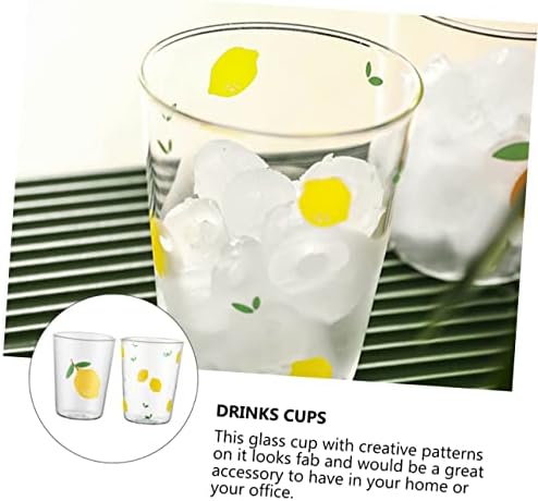 Upkoch 6 מחשבים שותים כוסות בסגנון קפה משקאות משקאות מיץ זכוכית אופנה ספלים עדינים משקאות קוקטיילים קוקטיילים