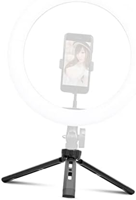 סמארטפון סמארטפון אינץ 'מצלמות אלומיניום בורג נייד עם טבעת ניידת ניידת רמת טלפון שחור מפלס אור לשולחן חצובה