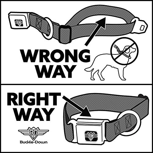 צווארון כלב אבזם חגורת בטיחות מגן סופר היביסקוס עיצוב ורוד שחור 13 עד 18 אינץ 'רוחב 1.5 אינץ'