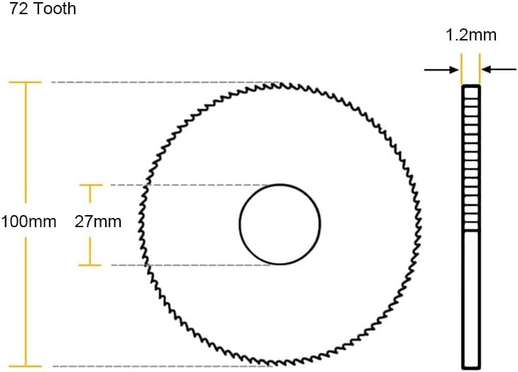 1 חתיכה ראה להב 100 ממ 72 ט עגול חיתוך גלגל 0.5 0.6 0.8 1.0 1.2 1.5 2.0 ממ עבה 27 ממ ארבור
