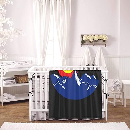 שמיכות הרים של דגל הקולורדו שמיכות סופר רכות שמיכת תינוקות לתינוקות שמיכת נוחות לתינוק שמיכה 30 x40