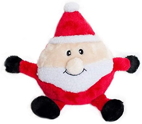 Zippypaws חג מוחי סנטה סנטה צעצוע של כלב קטיפה