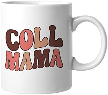 Yelolyio חידוש ספל קפה מתנות ליום האם, כוס קפה של יום אמהות שמח, מתנה מצחיקה לאמא, ספל קפה לבן 11oz