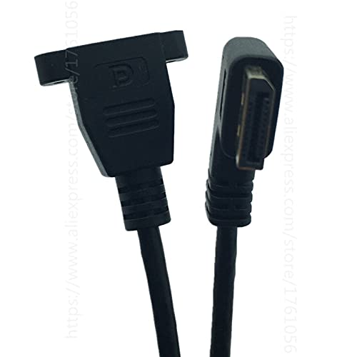 DP DisplayPort Panel Panel כבל הר - DisplayPort זווית ישרה לתצוגה - 90 מעלות זכר לנקבה
