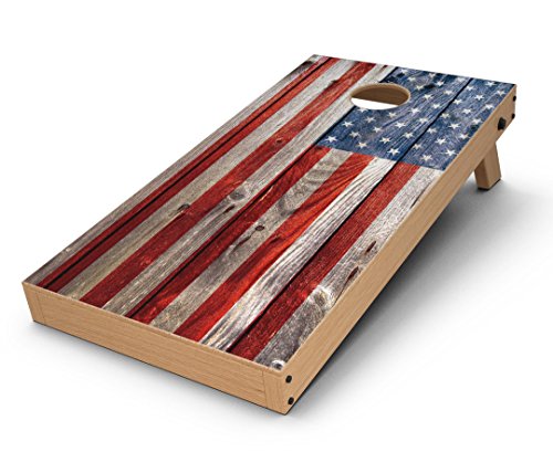 עיצוב עור עור עץ לעץ לחור תירס - דגל אמריקאי מעץ מעץ