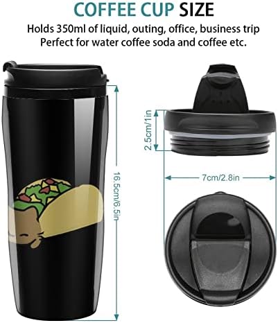 חתול טאקו פלסטיק קפה ספל עם מכסה כפול קיר בידוד עיצוב נסיעות כוס כוס-מחזיק ידידותי
