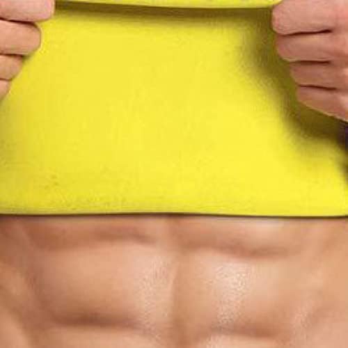 מותניים הרזיה סאונה אפוד לגברים של-בטן בקרת גוזם גופיות, ספורט דחיסת חולצות לירידה במשקל