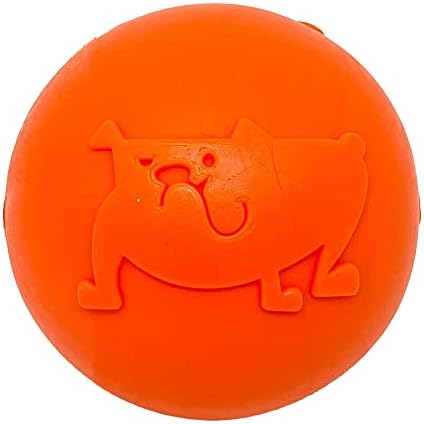 כדור חיוך של Sodapup-צעצוע כדור כלבים עמיד, צעצוע לעיסה וצעצוע אחזור צף שנעשה בארצות הברית מחומר
