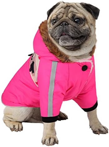 מעיל חורף של כלב חמים של קוויממור, ז'קט שלג כלב אטום למים, קפוצ'ון כלבים רפלקטיבי עם שרוולים
