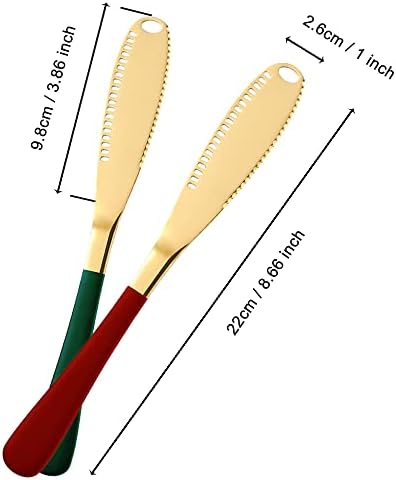 ג ' יסיצקי 3 ב-1 סכין חמאת נירוסטה רב תכליתית, חותך חמאה, פומפייה חמאה, מסלסל ופומפייה עם קצה משונן