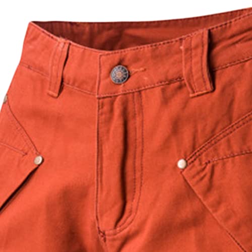 Maiyifu-GJ Mens נינוח מתאים למכנסיים קצרים חיצוניים מטען טיולים קל משקל קזים מכנסיים קצרים רטרו רטרו ישר קיץ