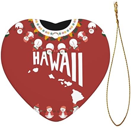 איי הוואי קישוטים לחג המולד לב קרמיקה קישוטים לקישוט לחופשה