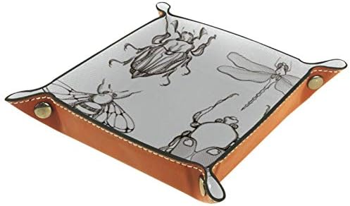Lyetny חרקים שונים קופסת אחסון מחזיק סוכריות מגש שולחני שולחן עבודה מארגן נוח לנסיעה, 16x16 סמ
