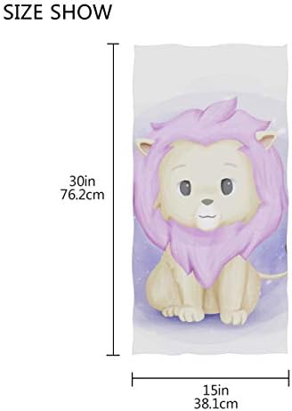 Sinstour Baby Baby Lion King מגבות ידיים למגבות ידיים דקורטיביות של אמבטיה, רב תכליתי לחדר כושר ומלון