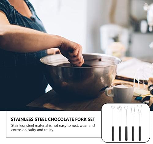 5 חתיכות שוקולד טבילה כלים סט נירוסטה שוקולד טבילה מזלג סט עבור בעבודת יד שוקולדים, פרלינים, כמהין עשה זאת בעצמך