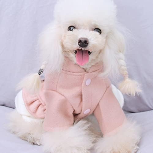 הוקאי חיות מחמד בגדי כלב בגדי כלב קטן סתיו וחורף בגדי כלב כפול כדור קשת שמלה
