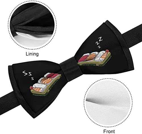 מזון אורז דגי סושי שינה גברים של מראש קשור עניבות פרפר מתכוונן מודפס חידוש עניבה