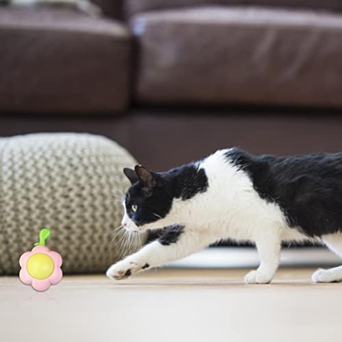 כדורי צעצועים לחתולים של הונראנה, צעצועים לקישוט חתלתול בריאים לחתולים וחתלתולים, כדור חתול טופר חתול 360