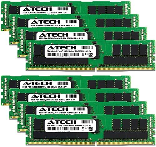A-Tech 256GB ערכת זיכרון זיכרון זיכרון ל- Supermicro X11DPI-NT-DDR4 2666MHz PC4-21300 ECC רשום RDIMM 2RX4 1.2V-שרת