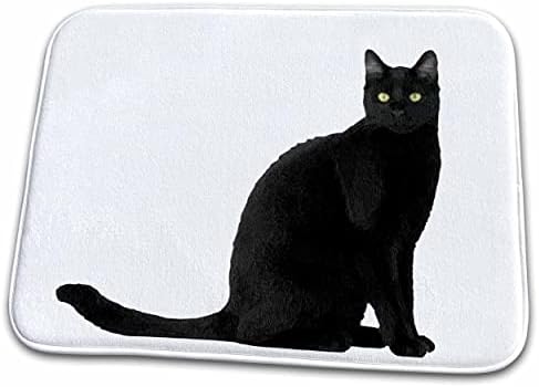 3 ורוד טאישה-וקטור-חתול שחור-חתול חתול שחור כיף וקטור-מחצלות לייבוש כלים