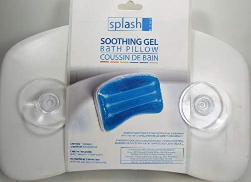 Splash Home Gel-B Non Slip Cillow Spa כרית מפוארת לאמבטיה, ג'קוזי, ג'קוזי, 11 x 2 x 7 , ברור