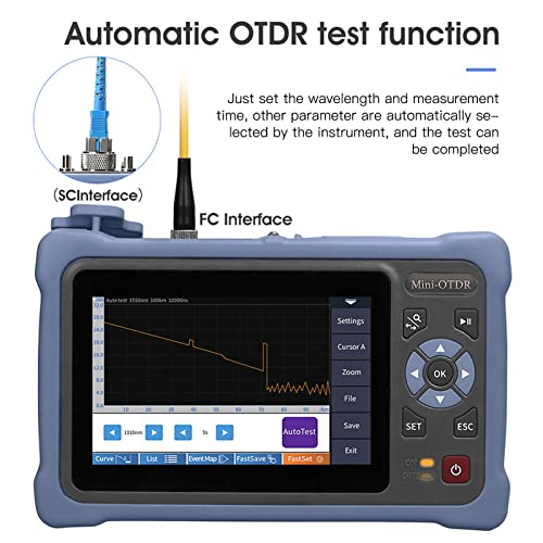 OTDR סיבים אופטיים בודק, 12 ב 1 OTDR אורך סיבים שבירה נקודות שבירה של Tester Time Time Reflectomomet