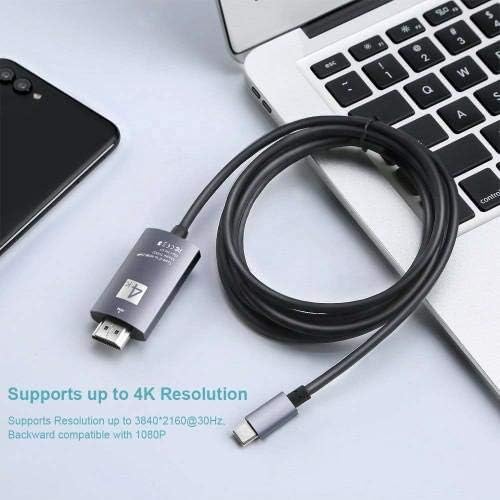 כבל BoxWave תואם ל- ASUS Expertbook B5 - כבל SmartDisplay - USB Type -C ל- HDMI, כבל USB C/HDMI עבור