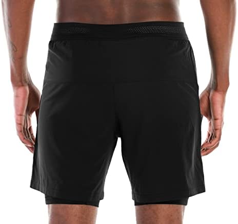 גברים של 2 ב 1 מכנסי ריצה מהיר יבש כושר ספורט אימון מכנסיים לנשימה פעיל אימון תרגיל מכנסיים קצרים