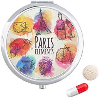 צבעוני חיים צרפת אייפל מגדל פריז גלולת מקרה כיס רפואת אחסון תיבת מיכל מתקן