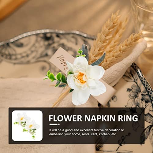 עיצוב חתונה קאבילוק עיצוב חתונה עיצוב חתונה עיצוב 2 יחידות מפיות פרחים מלאכותיים טבעות מפיות חתונה