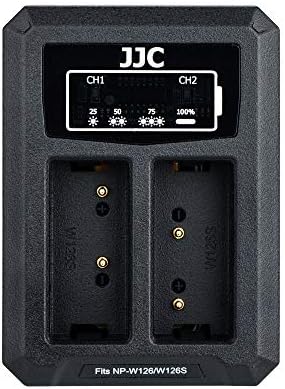 JJC NP-W126 מטען סוללות USB חריץ כפול עבור fuji fujifilm X-T3 X-T2 X-T1 X-S10 X-T30 X-T20 X-T10 X-T200