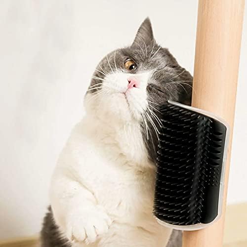 אקי חתול עצמי מטפח, 2 יחידות חתול טיפוח עיסוי מסרק לקיר פינת שולחן רגליים מושלם חתול עצמי עיסוי כלי רך טיפוח