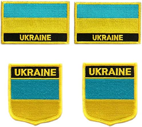 תגי דגל לאומי של אוקראינה טלאי רקמה של רקמות זרועות דש מגן אוקראיני צורה צורת טלאי רקום לתיקון