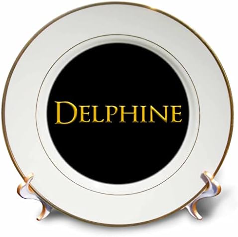 3drose delphine שם ליידי פופולרי באמריקה. צהוב על מתנה או קסם שחור - צלחות