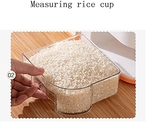 אורז דלי פלסטיק תת פורמט דגנים מזון מתקן אורז דלי רב תאים אטום אחסון עבור יבש מזון 35 * 32 * 25 סמ