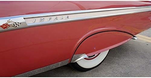 אוקטן תאורת פגוש חצאית נירוסטה שפשוף לקצץ רפידות זוג מתאים 59 1959 שברולט אימפלה רכב