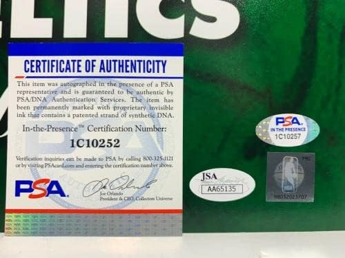 לארי בירד ופול פירס חתמו על 16x20 תמונה בוסטון סלטיקס PSA 1C10252 & JSA - תמונות NBA עם חתימה