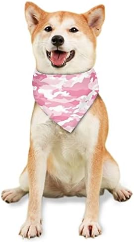Jeiento Pink Camo Bandanas לכלבים בנדנה בנדנה רחיצה גור בנדנה משולש כלב ביבס כלב נערת צעיפים נוחים