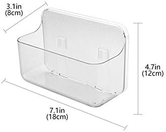 מדף מקלחת WXXGY מפלסטיק אמבטיה צלול ללא קידוח מדפי אחסון מארגן מארגן עם כוס/ים יניקה
