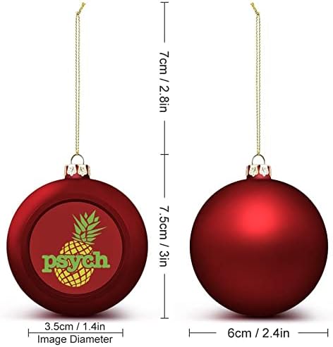כדור אננס פסיכולוגי חג המולד מתנפץ קישוטים תלויים לתלייה לחג המולד קישוטי מסיבת אח 2 יחידות