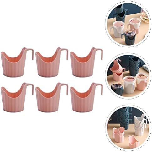 כוס 6 יחידות חם כוס מחזיק כיסוי נייר כוס שרוולים חד פעמי כוסות קפה מחזיק כוס עם ידית עבור אספרסו