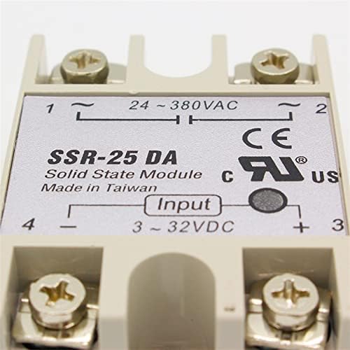 GUTK 1PCS ממסר מצב מוצק SSR-25DA 25A 5-24VDC ל- 24-380V AC SSR 25DA, 6-20mA