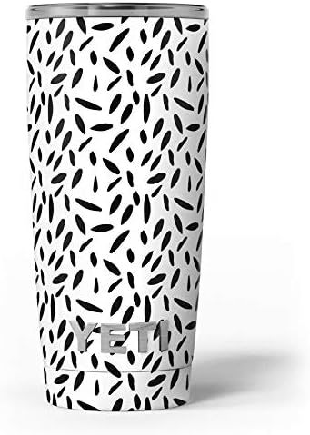תכנן דוושות שחורות של Skinz Slate עם גיבוי שקוף - ערכת עטיפת ויניל מדבקות עור תואמת לכוסות כוסות קרירות