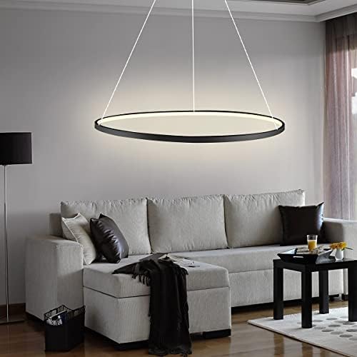 אור תליון מודרני של Lightinthebox, נברשות טבעת LED 23.6 נברשות תקרה עם שלט רחוק, הילה מינימליסטית